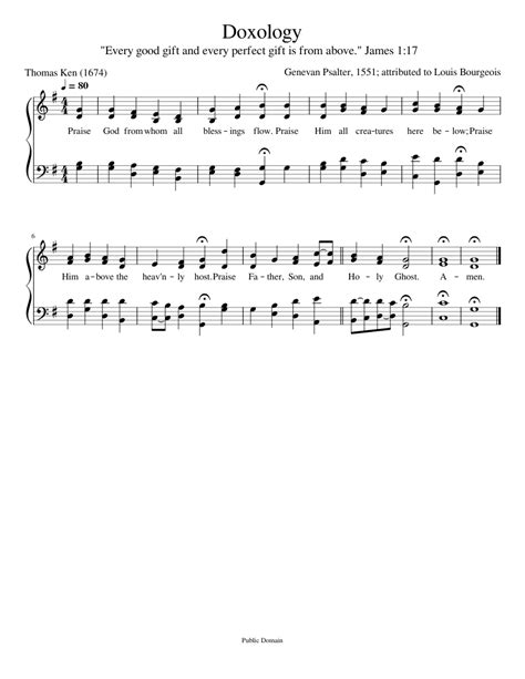 DOXOLOGY CHORDS (ver 6) by Misc Praise Songs.
